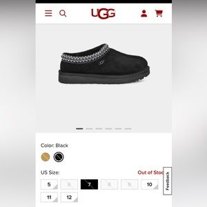 UGG NWT Tasman Black - Size 7